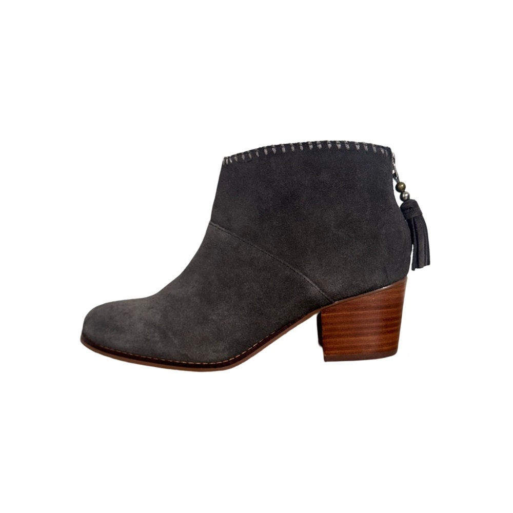 TOMS Leila Suede Ankle Bootie Grey Women's Size 8